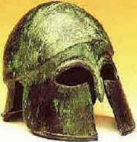 Greek warrior's helmet